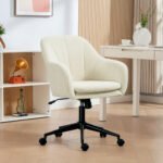 Biuro kėdė su minkštais apmušalais ir ergonomišku išlenktu atlošu