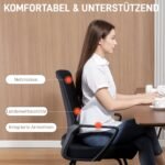 Biuro kėdė su porankiais, juosmens atrama ir tinklelio atlošu