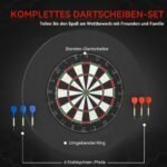 Dartų lentos komplektas su sizalio danga, apsauginiu žiedu ir 6 strėlytėmis – Paveikslėlis 4