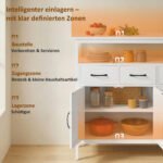 Daugiafunkcė spintelė su reguliuojamo aukščio lentynomis, 3 stalčiais ir 3 durelėmis – Paveikslėlis 4
