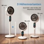 Daugiafunkcis pastatomas ventiliatorius su 8 greičiais ir 12 valandų laikmačiu (Balta) – Paveikslėlis 3