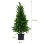 Dirbtiniai kedro medžiai vazonuose 90 cm (Žalia)