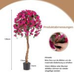 Dirbtinis azalijų medis su žiedais 135 cm 2 vnt. rinkinys (Rožinė)