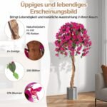 Dirbtinis azalijų medis su žiedais 135 cm 2 vnt. rinkinys (Rožinė)