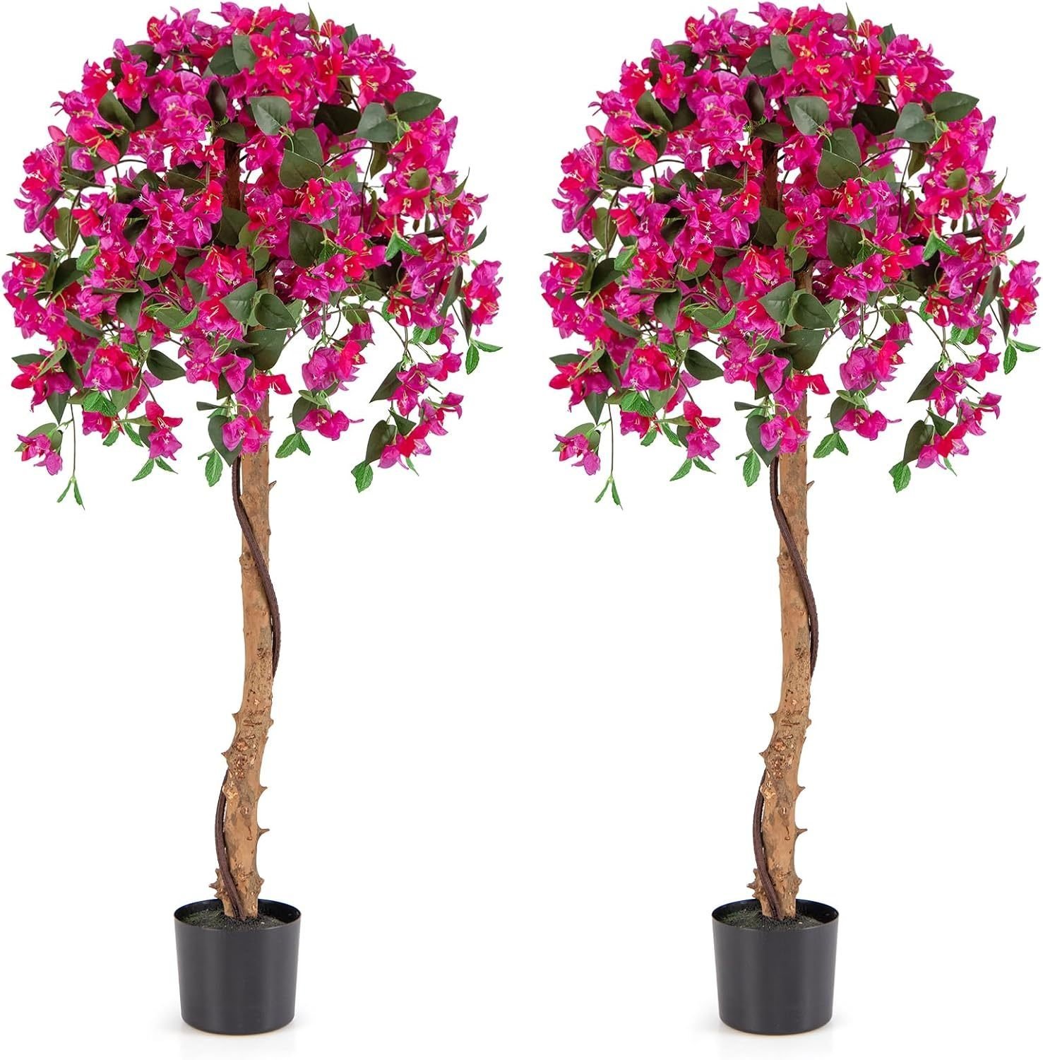 Dirbtinis azalijų medis su žiedais 135 cm 2 vnt. rinkinys (Rožinė) Dirbtinis azalijų medis su žiedais 135 cm 2 vnt. rinkinys (Rožinė)