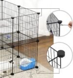 Dviaukštis modulinis metalinis aptvaras graužikams, juodas