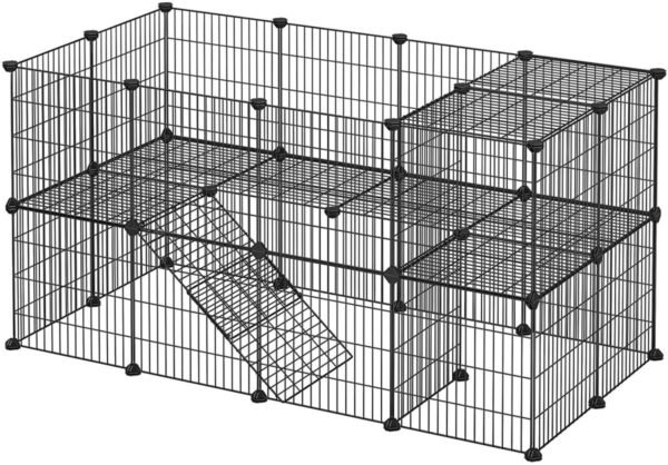Dviaukštis modulinis metalinis aptvaras graužikams