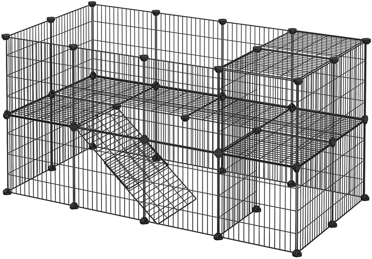 Dviaukštis modulinis metalinis aptvaras graužikams