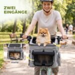 Dviračio krepšys šunims ant vairo su saugos pavadėliu ir pagalve, iki 5 kg – Paveikslėlis 7
