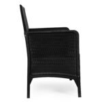 Dvivietė sodo sofa-suoliukas ratano imitacijos su pagalvėle – Paveikslėlis 6