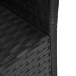 Dvivietė sodo sofa-suoliukas ratano imitacijos su pagalvėle – Paveikslėlis 7