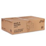 Dvivietė sodo sofa-suoliukas ratano imitacijos su pagalvėle – Paveikslėlis 9