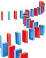 Elektrinis domino kaladėlių statymo traukinukas su garais, 80 detalių