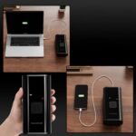 Elektrinis oro kompresorius su 6000 mAh nešiojamuoju įkrovikliu ir LED žibintuvėliu – Paveikslėlis 5