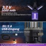 Elektrinis vabzdžių naikiklis sulankstomas atsparus vandeniui (Juoda) – Paveikslėlis 4
