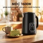 Elektrinis virdulys 1,7 l su temperatūros reguliavimu, juodas – Paveikslėlis 5