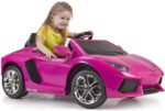 Elektromobilis rožinis Lamborghini Aventador 6V su nuotoliniu valdymu – Paveikslėlis 5