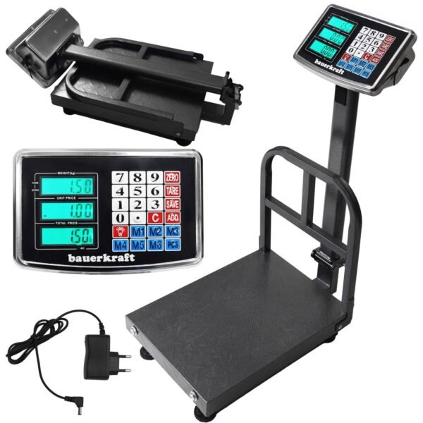 Elektroninės platforminės svarstyklės su LCD ekranu 200 kg