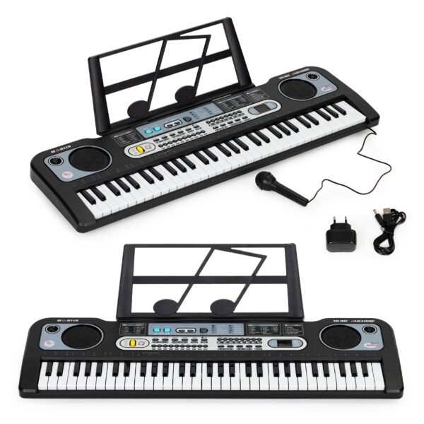 Elektroninis pianinas vaikams su 61 klavišu ir mikrofonu