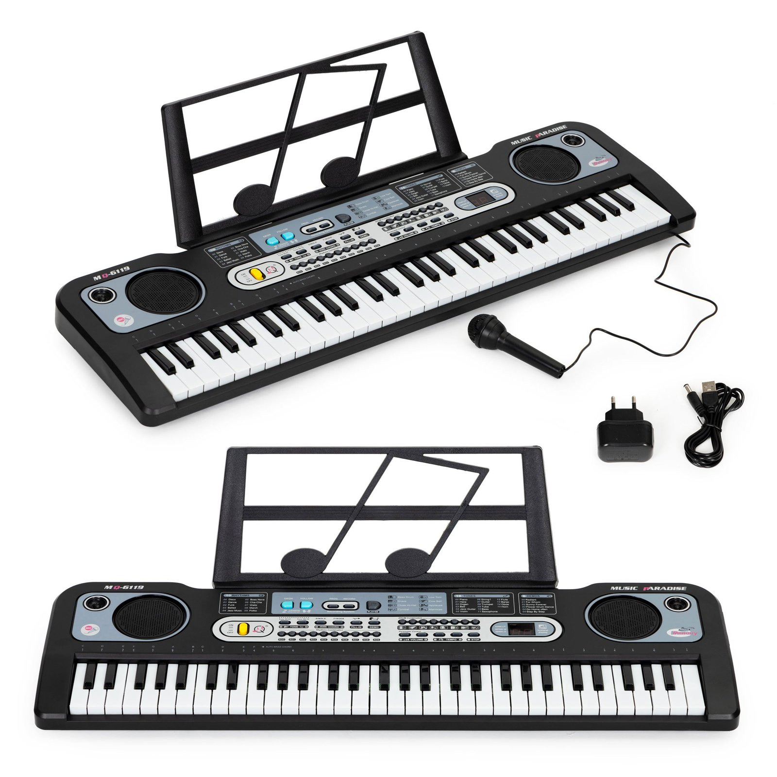 Elektroninis pianinas vaikams su 61 klavišu ir mikrofonu