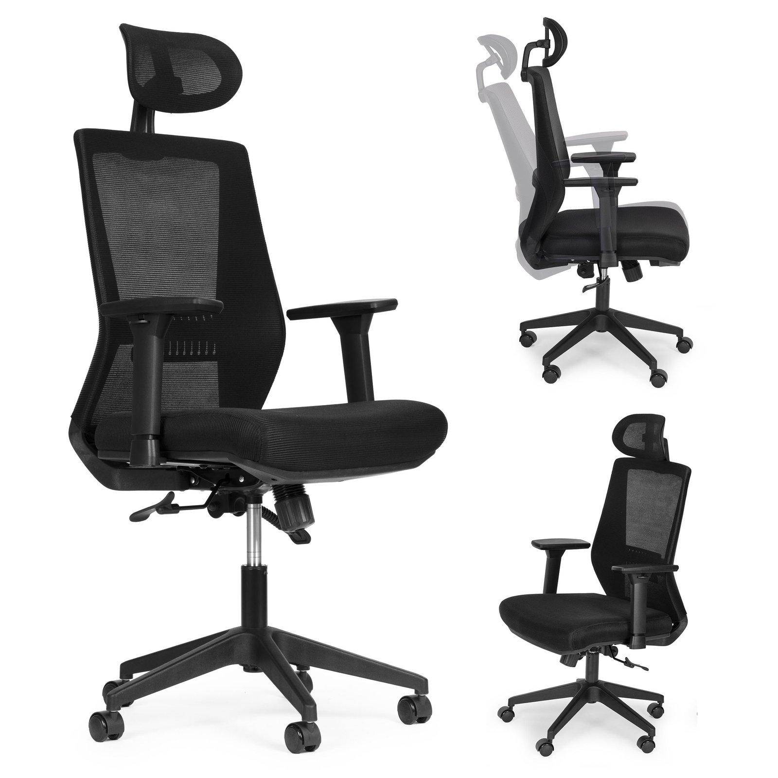 Ergonominė pasukama biuro kėdė su aukščio reguliavimu