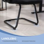 Ergonomiška konferencinė kėdė su tinkliniu audiniu ir rogučių pagrindu – Paveikslėlis 6