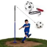 Futbolo treniruoklis su lynu ir spyruokle