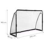 Futbolo vartai su tinklu, plieno konstrukcija 240x160x80 cm – Paveikslėlis 9