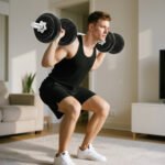 Hantelių ir štangos rinkinys 2-in-1, reguliuojamas iki 20 kg, su neslystančia rankena – Paveikslėlis 9