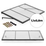 Įėjimo durų stogelis 113x80 cm su UV apsauga