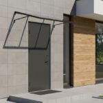Įėjimo durų stogelis 113x80 cm su UV apsauga – Paveikslėlis 3
