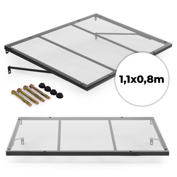 Įėjimo durų stogelis 113x80 cm su UV apsauga