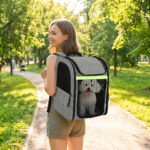 Išplečiama gyvūnų transportavimo kuprinė su atšvaitais iki 10 kg – Paveikslėlis 8