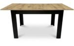 Išskleidžiamas stačiakampis stalas, ąžuolo imitacija, 120–160x80 cm – Paveikslėlis 6