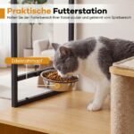 Kačių draskyklė-namelis daugiafunkcinis su slėptu tualetu ir maisto stotele (Natūrali) – Paveikslėlis 5