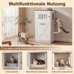 Kačių spintelė moderni daugiafunkcinė su aktyvumo zonomis 115 cm (Balta) – Paveikslėlis 3