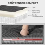 Kampinė U formos modulinė sofa su kišeninėmis spyruoklėmis gofruotu audiniu – Paveikslėlis 5