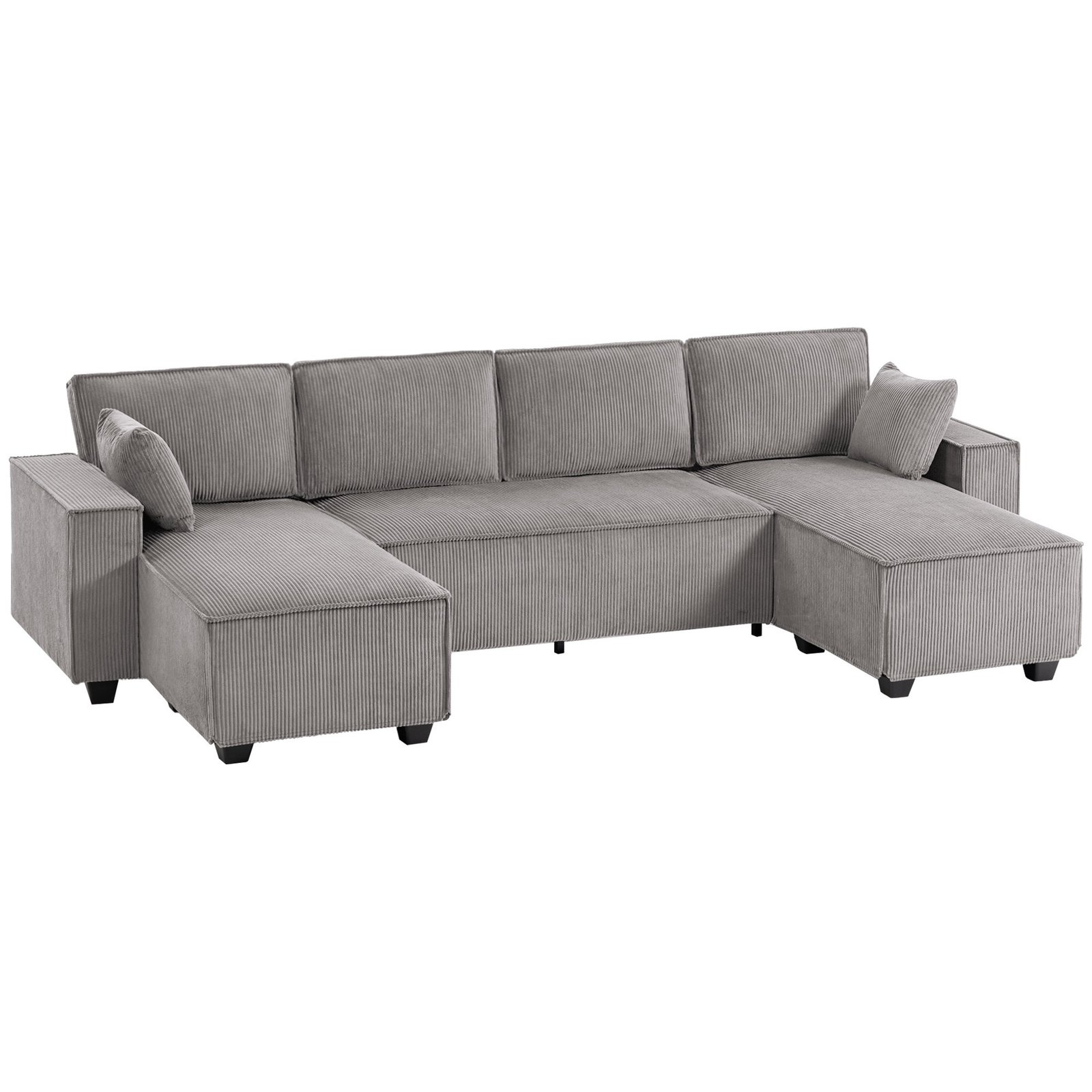 Kampinė U formos sofa su dviem šezlongais Kampinė U formos sofa su dviem šezlongais