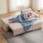 Kampinė trivietė sofa-lova su keičiama šezlongo puse, patalynės dėže – Paveikslėlis 8