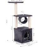 Katės draskyklė su nameliu ir guoliu 94 cm – Paveikslėlis 10