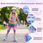 Keturračiai riedučiai reguliuojami su šviečiančiais ratukais EU 38-41 (L) 9-14 metų (Mėlyna) – Paveikslėlis 5