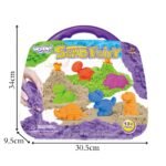 Kinetinio smėlio rinkinys su dinozaurų formelėmis 13 dalių