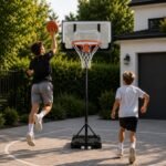 Krepšinio stovas reguliuojamo aukščio iki 210 cm, laisvai pastatomas