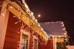 LED varveklių girlianda laukui 19 m su 500 šaltai baltų diodų