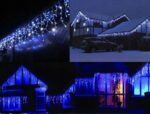 LED varveklių girlianda laukui 19 m su 500 šaltai baltų diodų