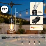 Lauko girlianda su 20 LED lempučių, 20 m ilgio – Paveikslėlis 8