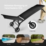 Lauko gultai reguliuojami su ratukais (2 vnt.) (Juoda) – Paveikslėlis 4