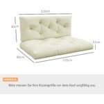 Lauko pagalvėlių komplektas paletiniams baldams, 120x80x12 cm, dygsniuotas – Paveikslėlis 3