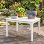 Lauko stačiakampis plastikinis staliukas, 70x53 cm, atsparus oro sąlygoms – Paveikslėlis 8