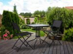 Lauko stalas su 60x60 cm stikliniu stalviršiu – Paveikslėlis 3